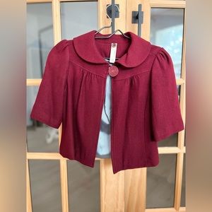 Fossil XS short sleeve crop coat.